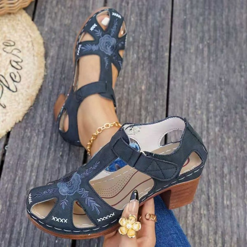 Women Formal Wear Footwear - Sandálias Femininas com Salto Bloco Médio,
