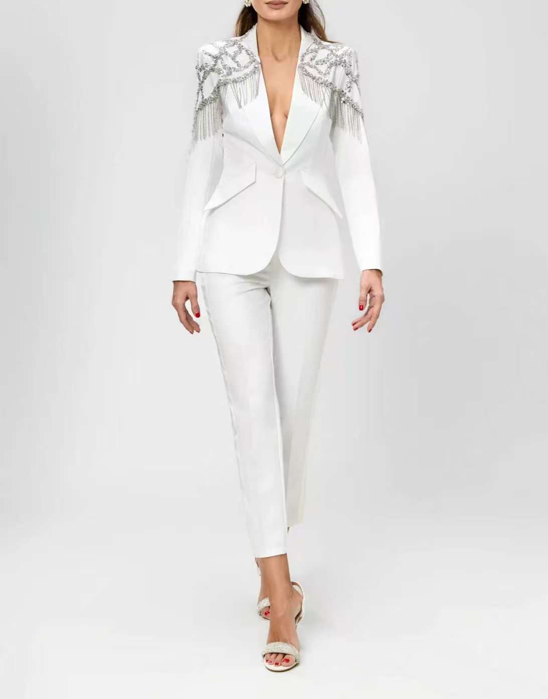 Women'S Formal Wear Wedding Guest - Conjunto Feminino de 2 Peças com