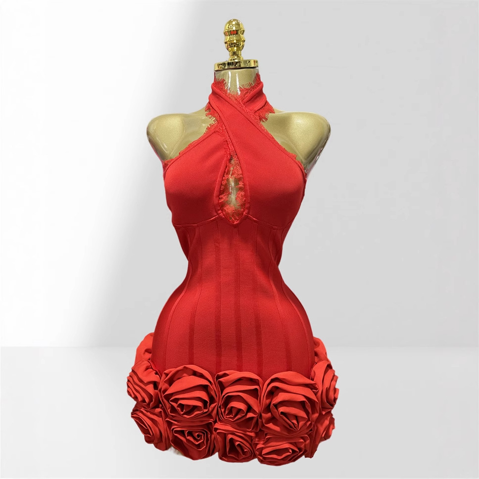 Women Formal Wear H&M - Vestido Mini Bandage Vermelho Super Curto