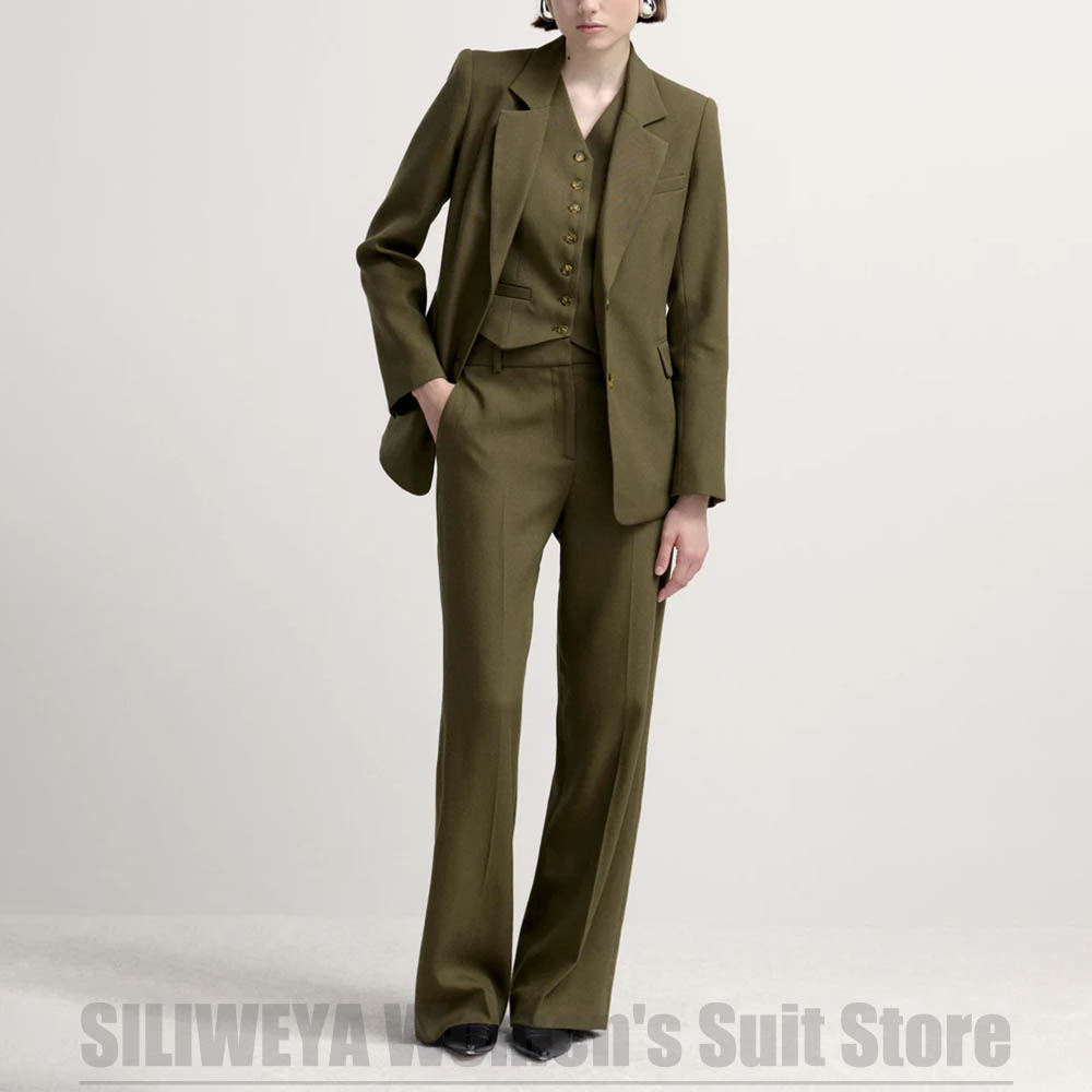 Women Formal Wear Vest - Terno feminino chique de três peças,