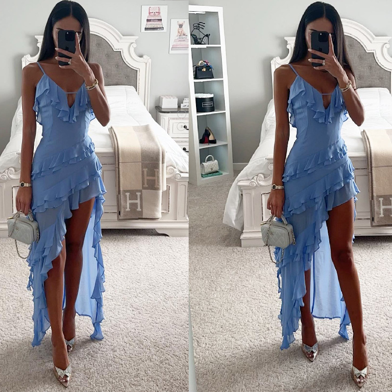 Women Formal Wear Zara - Mulher irregular borla verão tendência magro