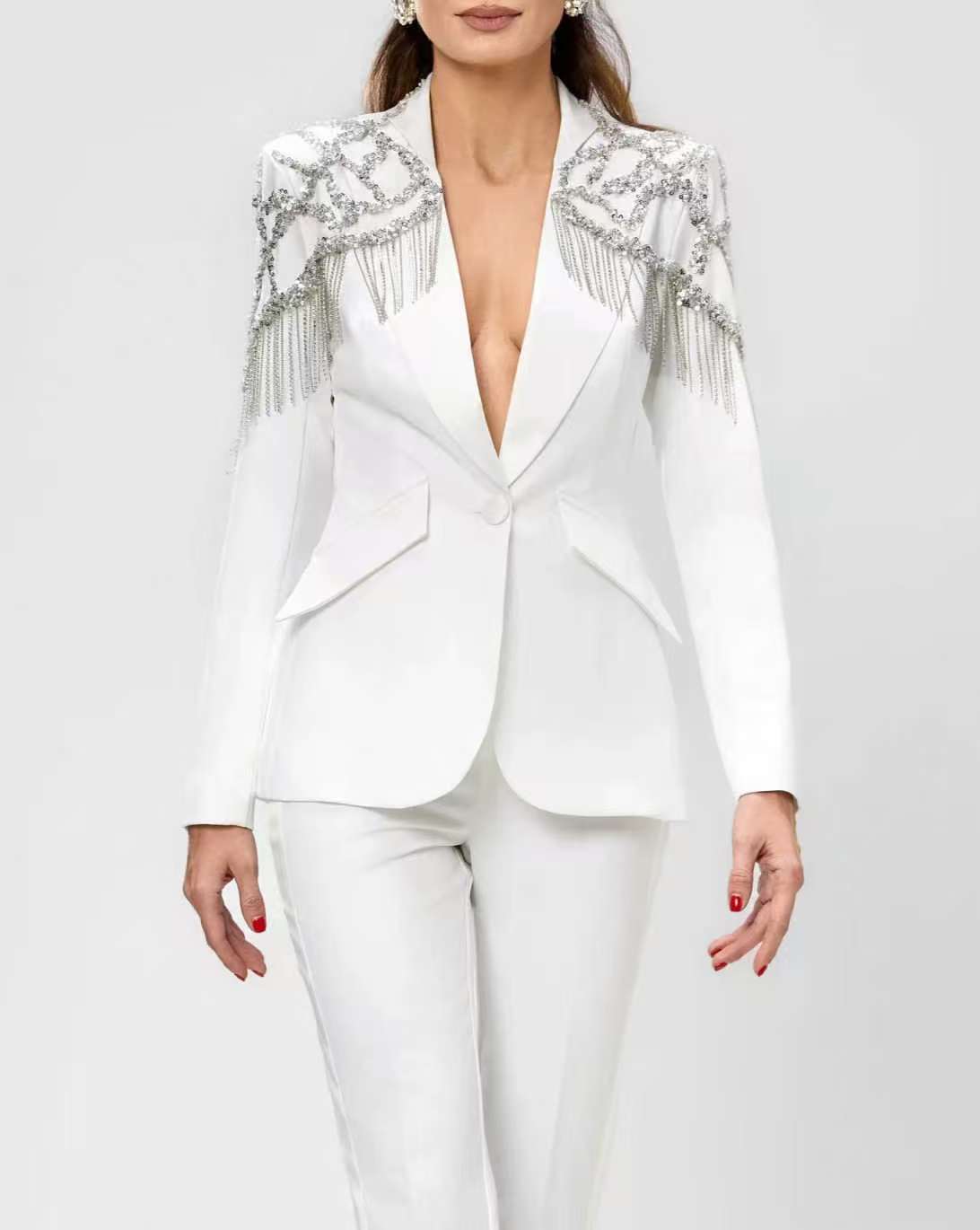 Conjunto Feminino de 2 Peças c - Women'S Formal Wear Wedding Guest avaliação e preço