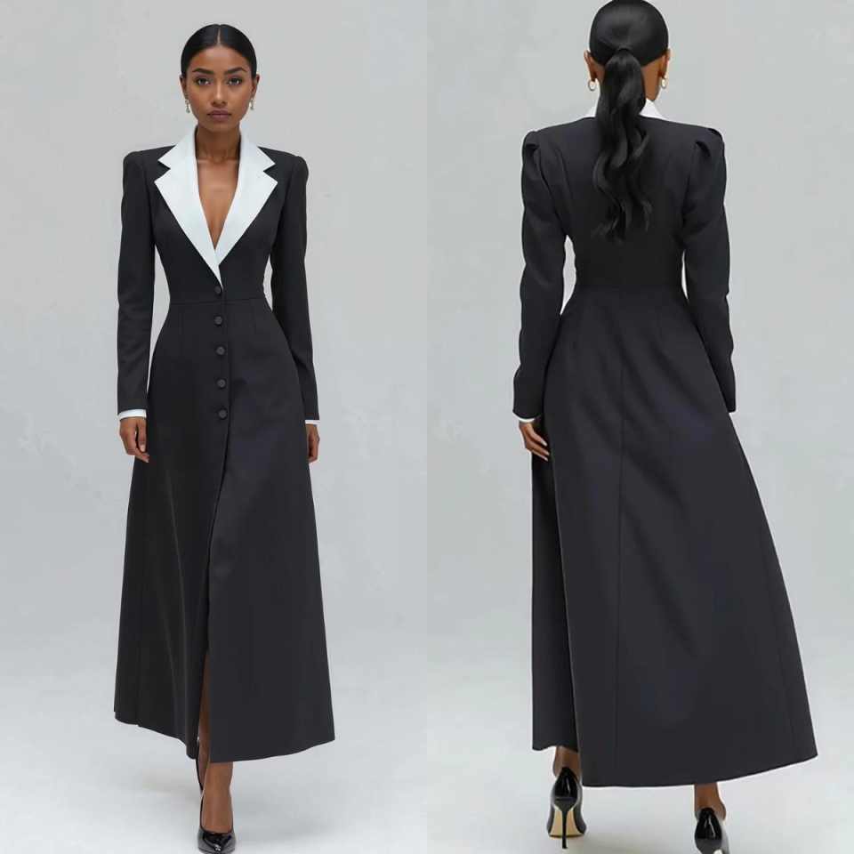 Blazer Longo Feminino Estilo A - Women'S Formal Wear Wedding Guest avaliação e preço