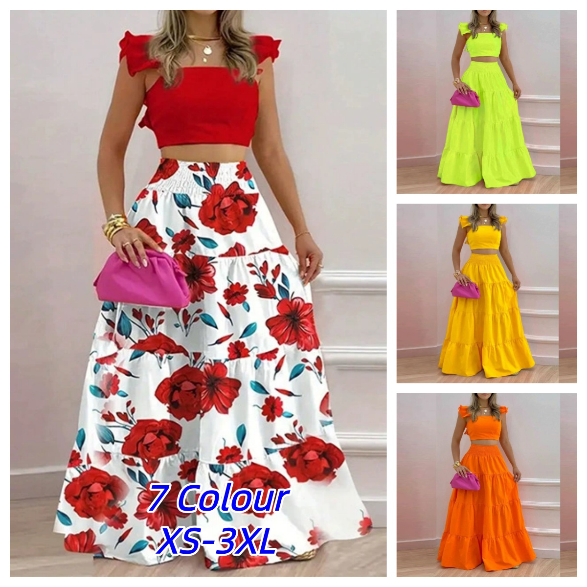 Conjunto de Saia Y2K em Duas P - Women Formal Wear For Summer avaliação e preço