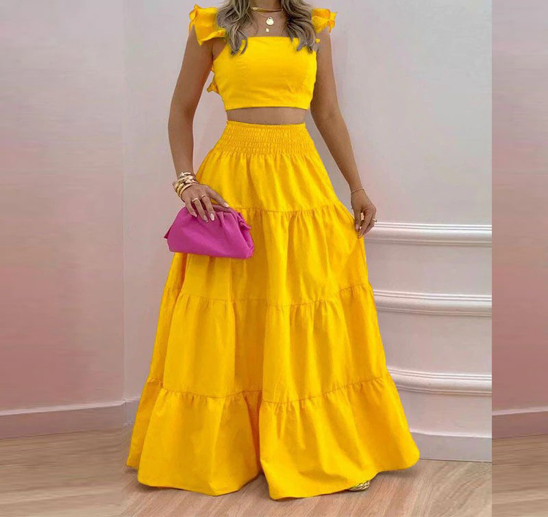 Conjunto de Saia Y2K em Duas P - Women Formal Wear For Summer avaliação e preço