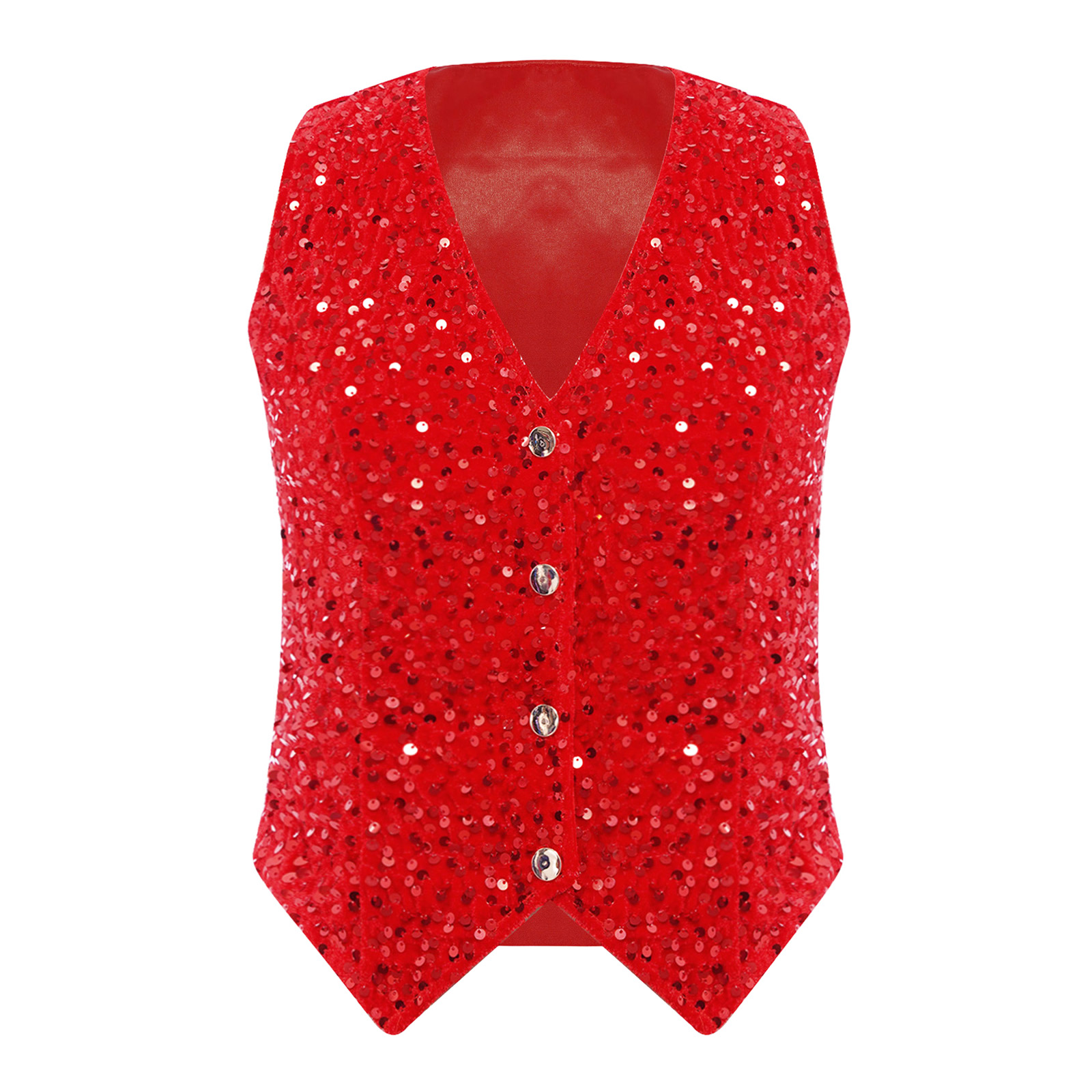 Feminino brilhante lantejoulas - Women Formal Wear Vest avaliação e preço