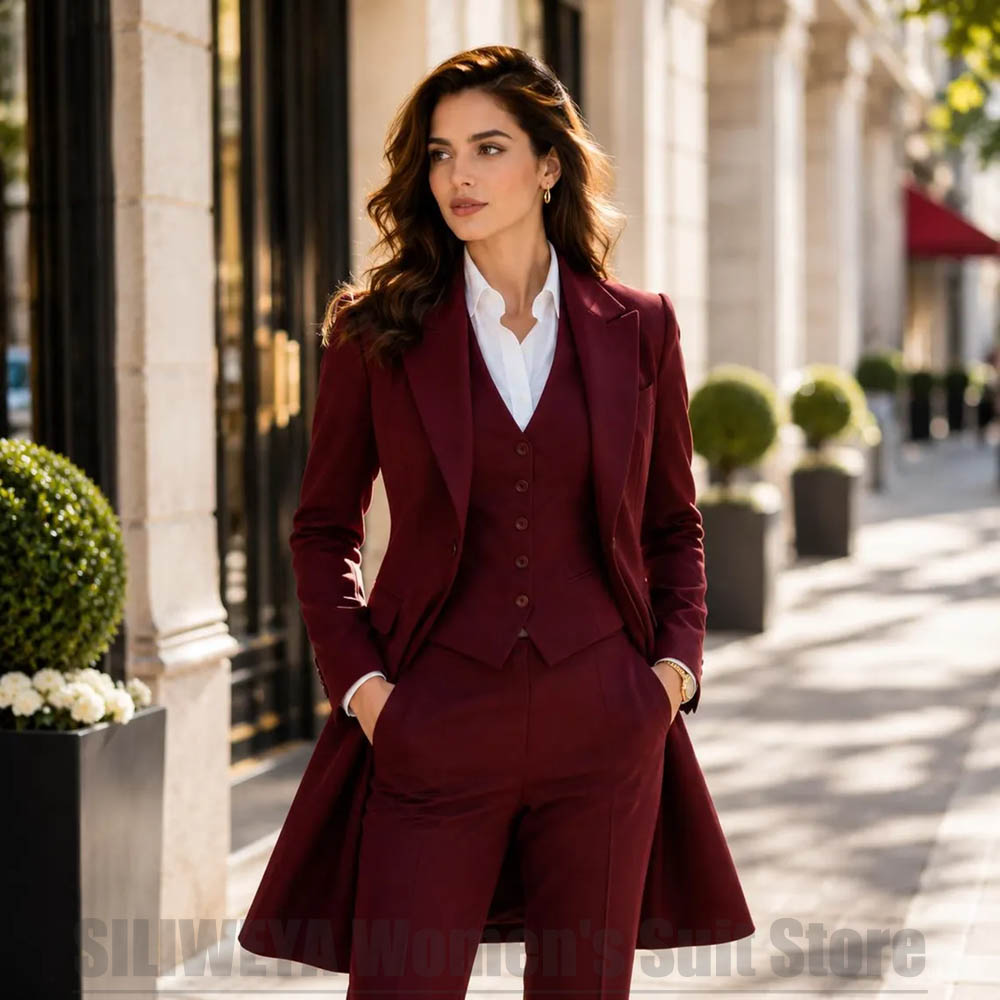 Conjunto Feminino de 3 Peças E - Women Formal Wear Vest avaliação e preço