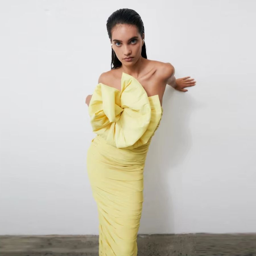 Vestido de noite árabe amarelo - Women Formal Wear H&M avaliação e preço