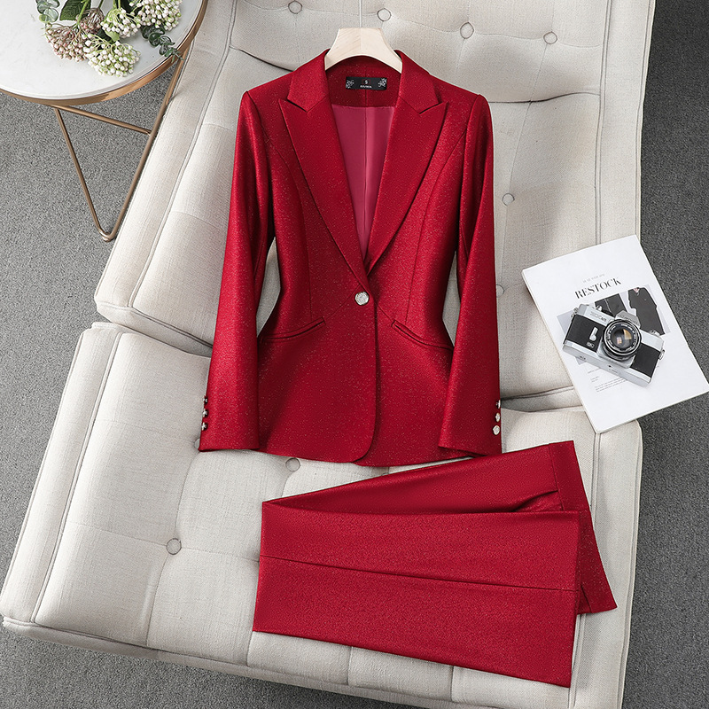Senhoras do escritório formal  - Women Formal Wear With Black Blazer avaliação e preço