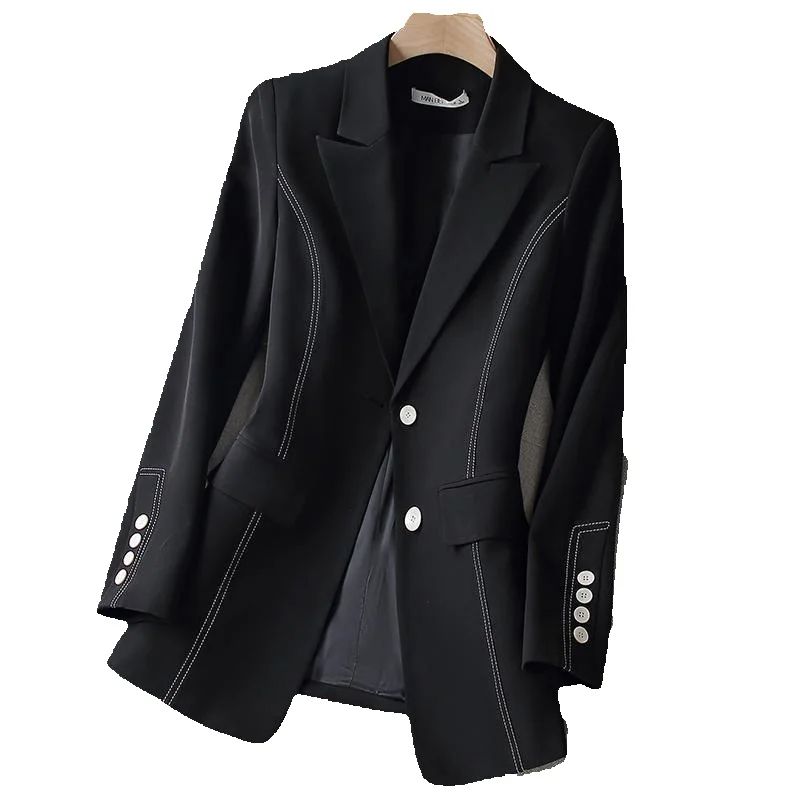 Novo Blazer Formal Feminino da - Women Formal Wear With Black Blazer avaliação e preço