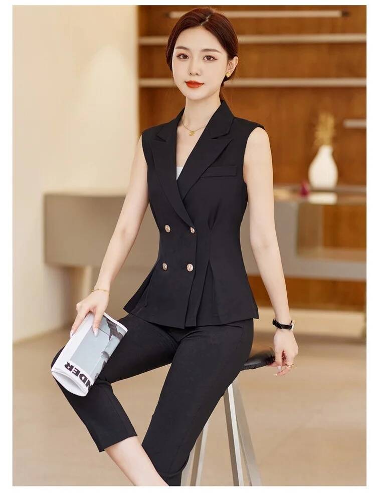 Conjunto de calças femininas e - Women Formal Wear Vest avaliação e preço