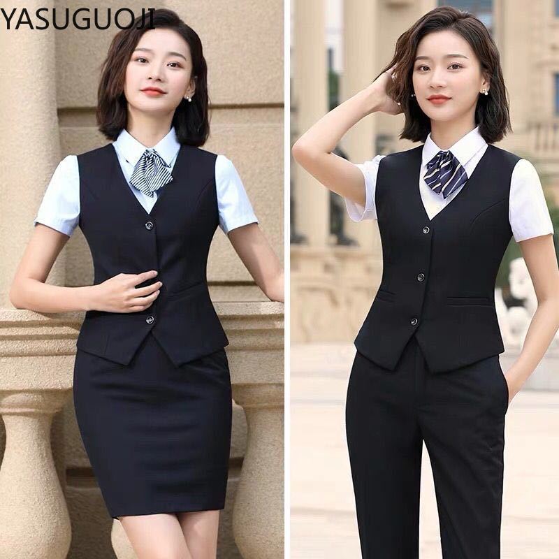 YASUGUOJI-Colete fino com deco - Women Formal Wear Vest avaliação e preço
