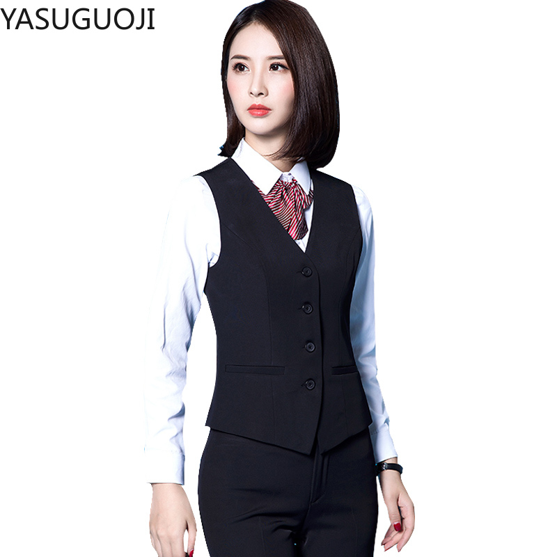 Yasuguoji nova moda negócios f - Women Formal Wear Vest avaliação e preço