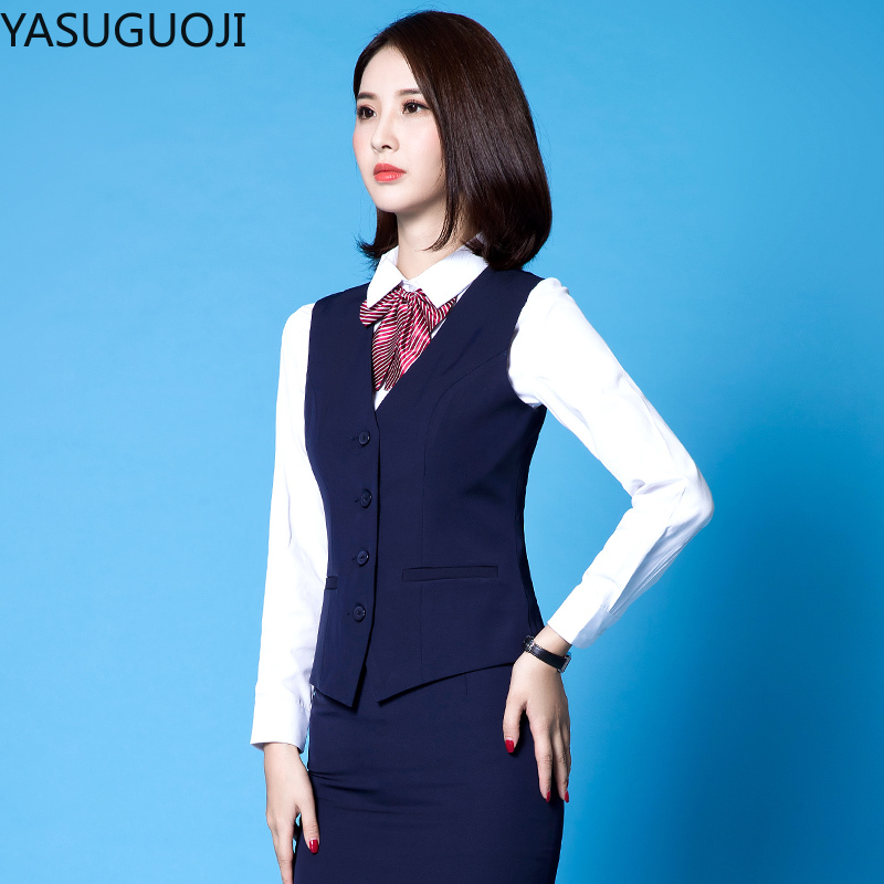 Yasuguoji nova moda negócios f - Women Formal Wear Vest avaliação e preço