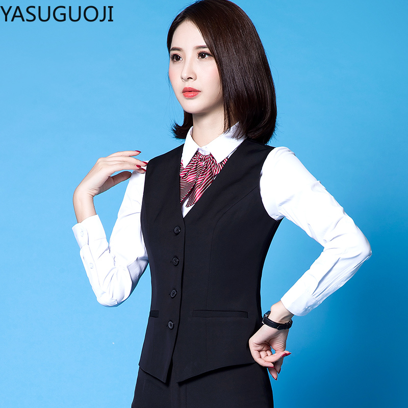 Yasuguoji nova moda negócios f - Women Formal Wear Vest avaliação e preço