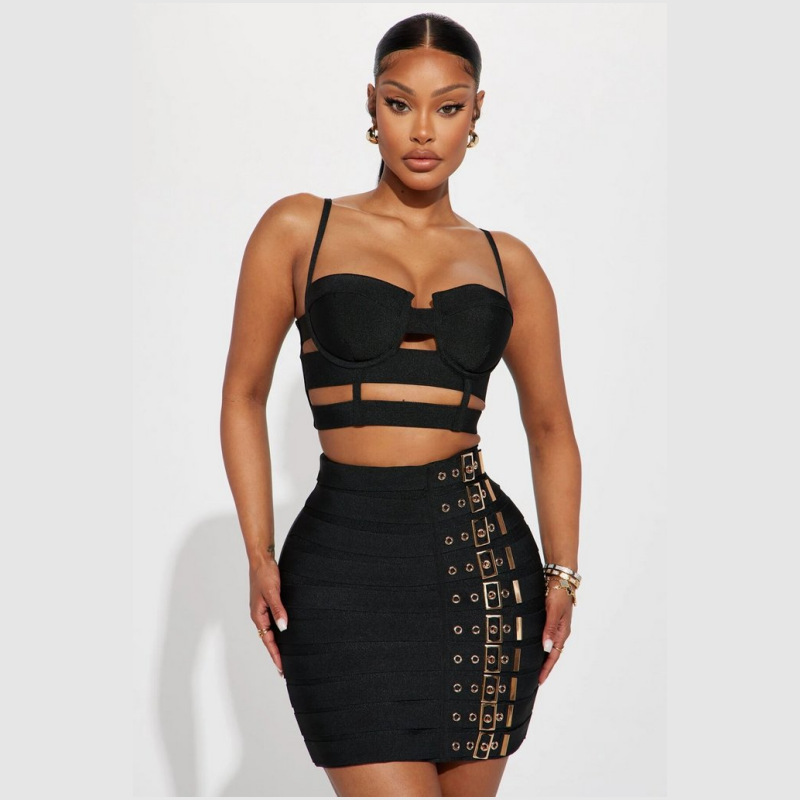 Preto branco bandagem vestido  - Women Formal Wear Belt avaliação e preço